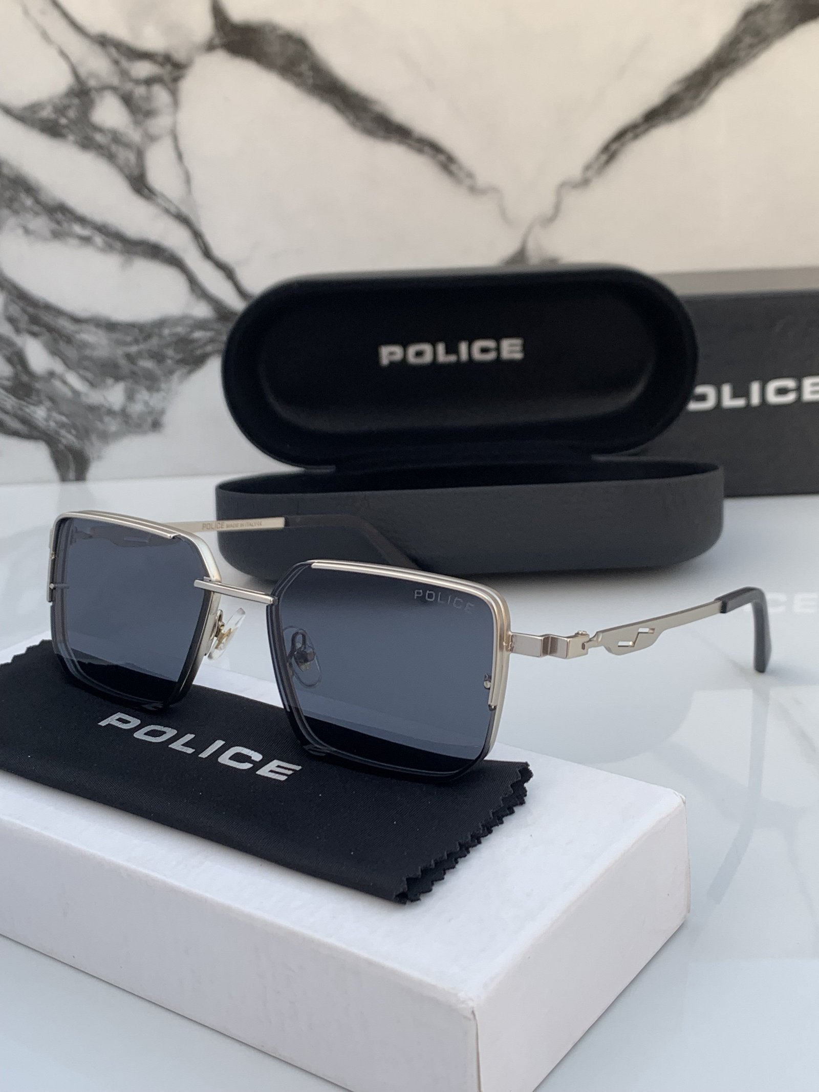 Branded Sunglasses PLICE small_silver_black(With Original Kit) - Image 4