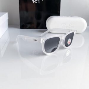 Branded Rb White Black Sunglasses Bt (With Original Kit)