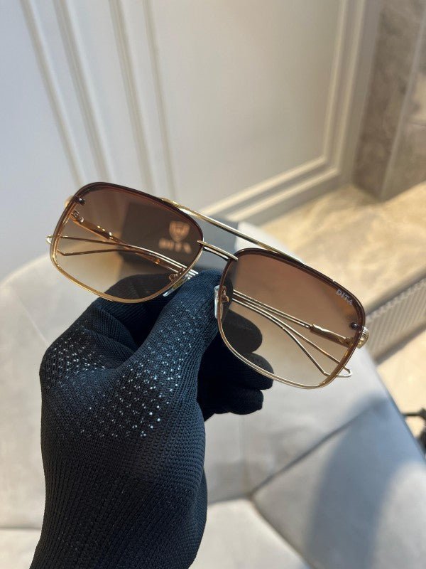 Branded Dta Gold Brown Sunglasses EW (With Original Kit) - Image 3