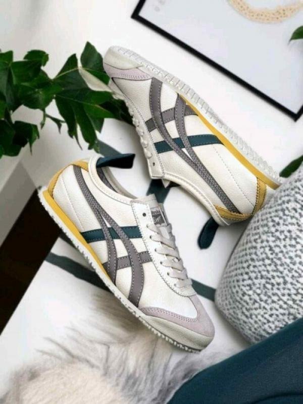 Onitsuka tiger Mexico 66 white Grey Blue Yellow (777) TOP BATCH UA - Image 3