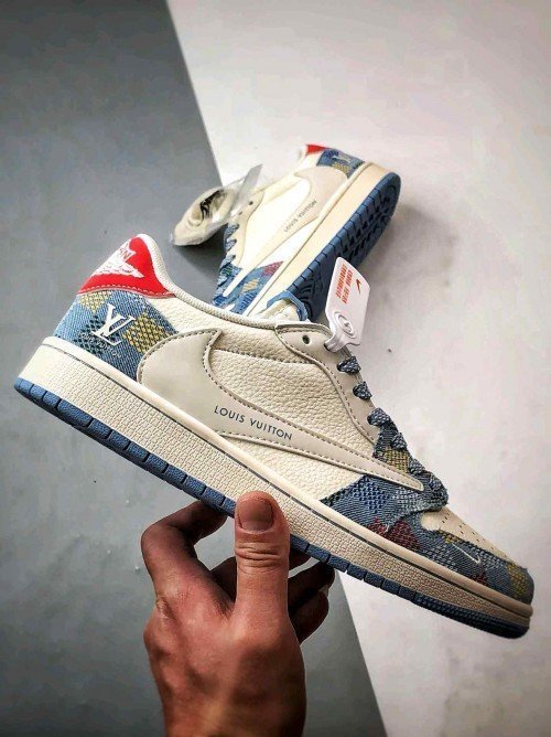 Nike Air Jordan Retro 1 Low x Travis Scott Fragment Design Louis Vuitton 177 TOP BATCH UA - Image 4