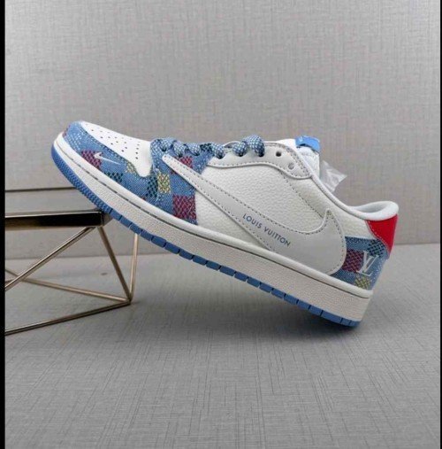 Nike Air Jordan Retro 1 Low x Travis Scott Fragment Design Louis Vuitton 177 TOP BATCH UA - Image 3
