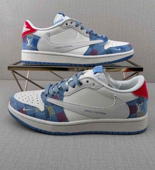 Nike Air Jordan Retro 1 Low x Travis Scott Fragment Design Louis Vuitton 177 TOP BATCH UA - Image 2