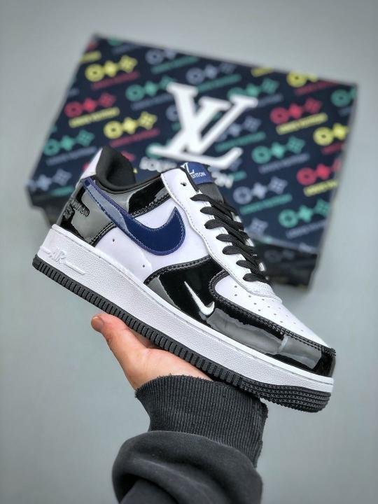 NIKE AIRFORCE 1 LOW PATENT X LOUI.S VUITTON TOP BATCH UA - Image 4