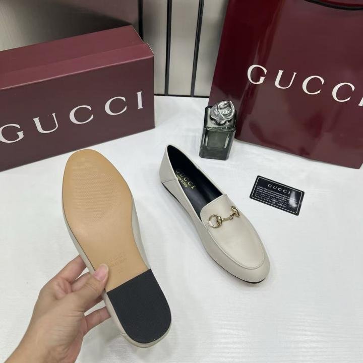 Women GUCCCI horsebit Leather White Loafer For Her TOP BATCH UA - Image 3