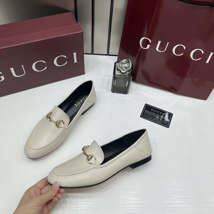 Women GUCCCI horsebit Leather White Loafer For Her TOP BATCH UA - Image 2