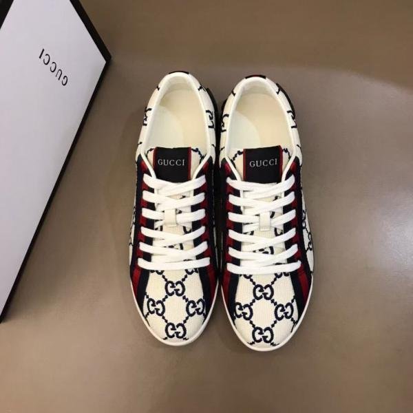 GUCCI VINTAGE EMBROIDERED GG LOGO CREAM PREMIUM SNEAKER TOP BATCH UA - Image 2
