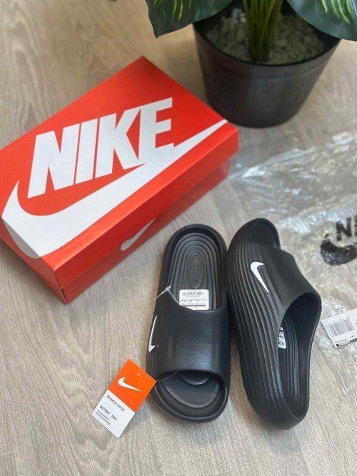 Nike React X Rejuven8 Black White Slides - Image 2