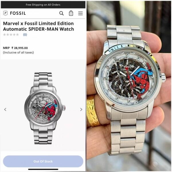 Marvel x fossi_il imited Edition Automatic Spider Man