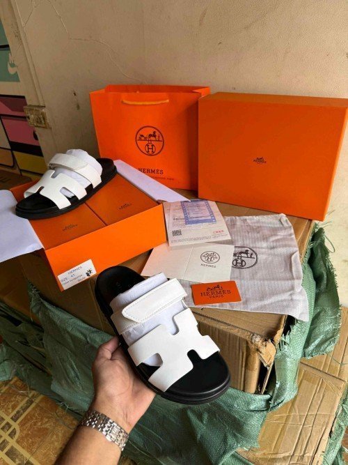 Hermes Chypre Supermaster Flat Sandal White Fix 271 TOP BATCH UA - Image 2