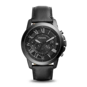 Fossil Grant Leather Belt Full Black Watch