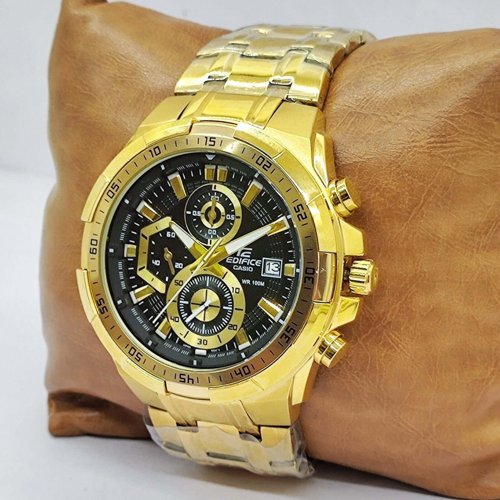 Edifice Gold Black Metal Watch - Image 5