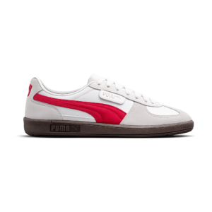 PUMA PALERMO LEATHER WHITEVAPOR GRAY-CLUB RED TOP BATCH UA