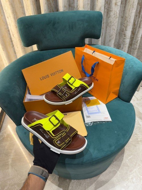 Louis Vuitton Lv Mule Trainer Calf Leather Made in Italy