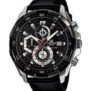 Edifice Black Leather Watch