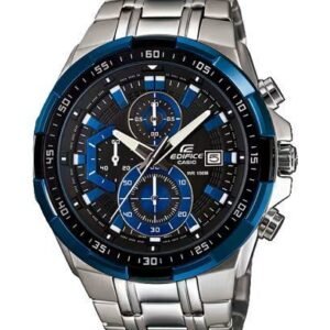 Edifice Silver Blue Metal Watch